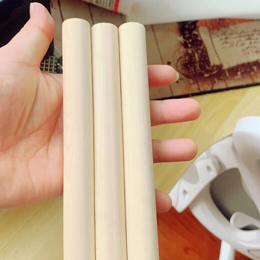 An Junsheng pine log stick clothes drying rod wardrobe round stick cabinet solid wood Pilates stick round stick round stick diameter 2cm long 30cm (2 pieces)