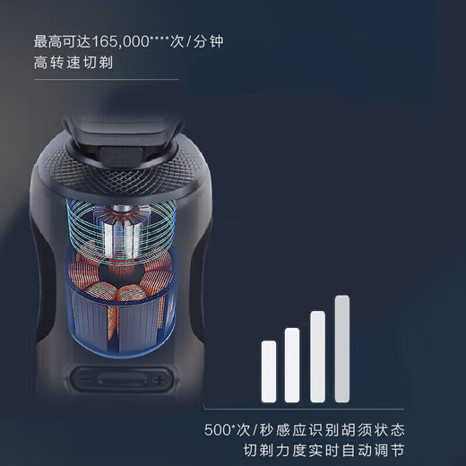Philips New Electric Shaver SP9871 Мужская беспроводная зарядка с тремя головками SP9870SN7970 S9932 светло-голубой с зарядным устройством + крышка головы