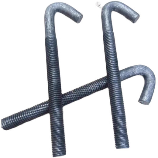Kezhitu 14M16 hook screw bolt 7 shape hook head screw mine vibrating screen screen screw screen hook and hook wire 12130 (100 sets containing nuts)