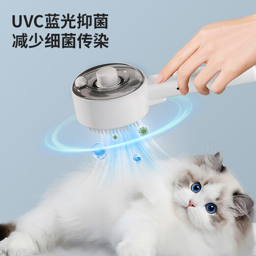 Japanese spray cat comb cat hair comb steam cat floating hair comb steel needle comb brush to remove floating hair artifact pet spray cat comb + essence-UV UV antibacterial style