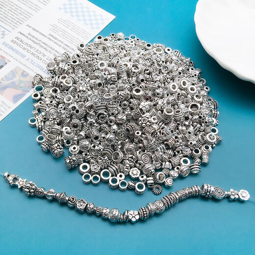 OSRO ancient silver spacer beads mixed style 30 pcs homemade bracelet necklace jewelry accessories diy beaded spacer spacers loose beads random mixed style about 30 pcs/pack