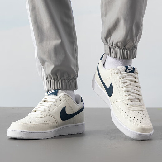 Nike (NIKE) men's shoes COURT VISION fashion sneakers comfortable wear-resistant low top sports and casual shoes skateboard shoes HQ4867-101/Fanbai/Nakura blue 42