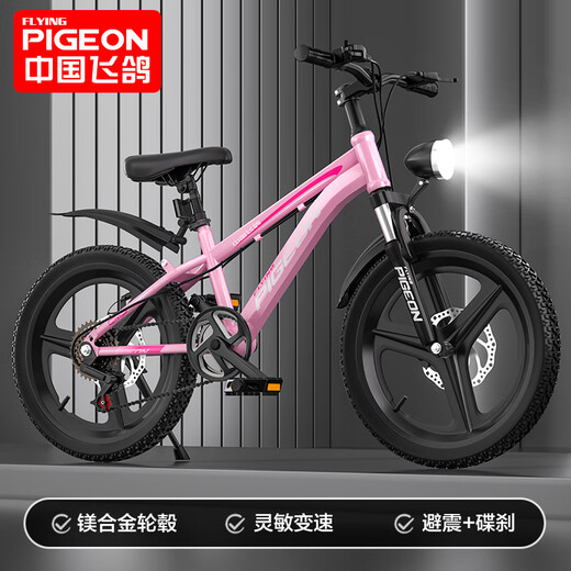 Flying Pigeon Youth Bicycle 6-12-18 Years Old Male and Female Student Competition Grade Mountain Bike Gray 24-inch Transmission Body