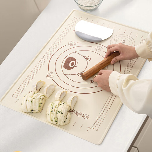 安买 食品级硅胶揉面垫烘焙面垫 和面垫60*40cm 带刻度擀面垫S1278