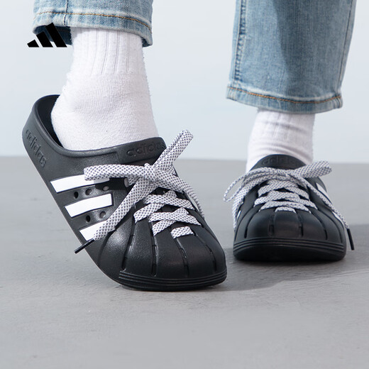 阿迪达斯 （adidas）男女鞋正品2025夏季新款运动休闲轻便凉拖鞋情侣大头洞洞鞋沙滩鞋 JH9848 40.5