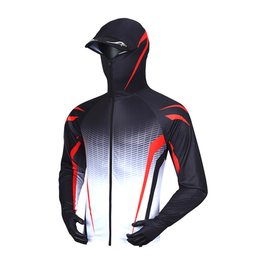 Pulian outdoor sun protection fishing clothing men's summer thin ice silk breathable quick-drying clothing fashionable sun protection clothing customized Yage gray clothing 4XL190-210Jin Jin equals 0.5 kg one size