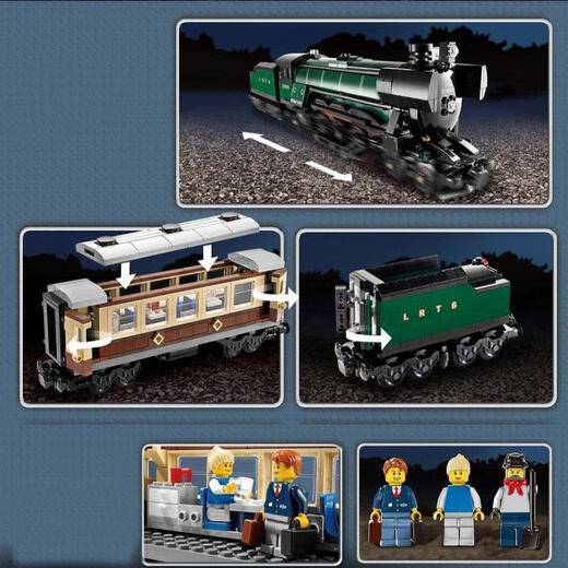 Cool Ziluo compatible avec le lego Creative Gift Emerald Night Steam Train Maersk Freight Train Children's Toy Toy Assembly [Édition parfaite] Harry Potter Train