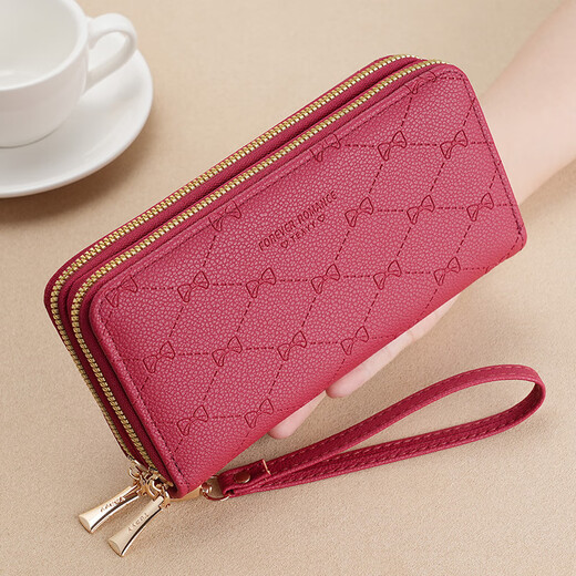 Dingtian Liying long coin wallet ladies 2024 new large capacity fashionable mother wallet double-layer clutch wallet mobile phone bag blue