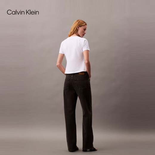 Calvin KleinJeans【复刻90系列】25春夏新款女士ck微弹直筒牛仔裤47B915G 846-牛仔黑灰 27