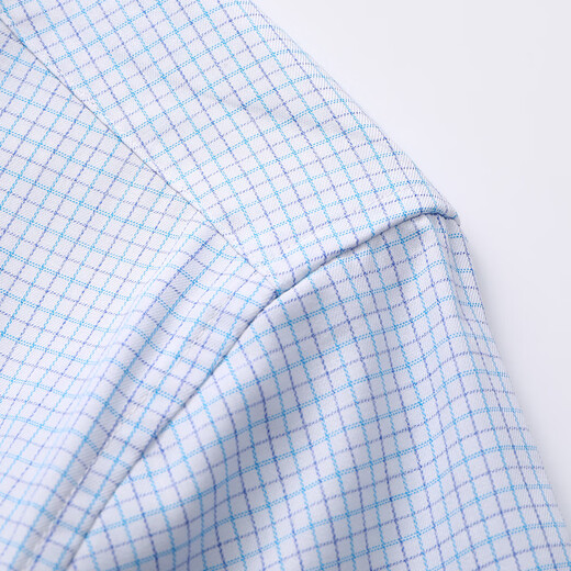 Pang Donglai DL [Recomendado por la madre central] Tops de hombres con colas en la textura de moda de verano camisas de manga corta con cuadros azules de la lago de moda, tamaño promedio 3895-105Jin [Jin equivale a 0.5 kg]