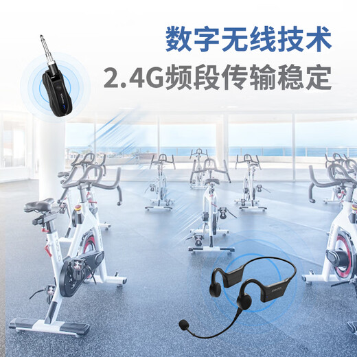 Crystal microphone GWP91 head-mounted fitness coach wireless microphone spinning dance sports anti-sweat headset group class live broadcast microphone square dance pickup GWP91 anti-sweat and anti-shedding pure wireless without restraint