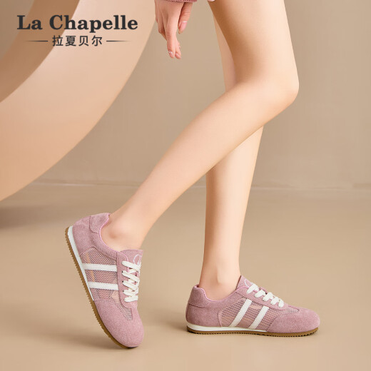 LA CHAPELLE SAPOS DE MUJERES 25 AÑOS Nuevos zapatos para mujeres Mesh Saquetas transpirables zapatos Versátiles Versátiles de entrenamiento Shoes sin pies malolientes zapatos de mujer livianos Pink xxe6628-2 38