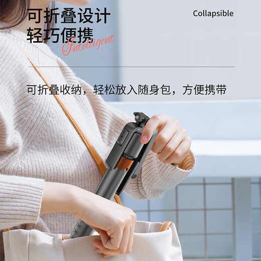Qi Lun (Qilun) Vollautomatischer Selfie-Stick-Follow-up Gimbal 360 Grad rotierende Handheld-Mobiltelefon-Schießen gegen das Hauch von Live-Yoga AI Face Intelligent Tracking Stativ tragbares Reisen Q13 Gimbal Selfie Stick mit Dual Lights