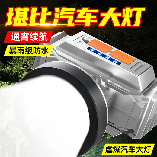 TLXT Japan importiert qualitativ hochwertige LED-Scheinwerfer mit starken leichten langfristigen wiederaufladbaren, wasserdichten, superhellen Kopffischerei, weißes Licht [Super hell 5900W] Elektrisches Display/Standby 699
