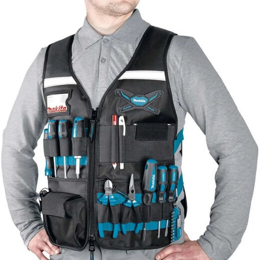 Makita multi-functional tool kit driver bag hang hammer hook working vest thermos cup electrician bag mobile phone bag belt electrician waist bag E-05212/E-15279