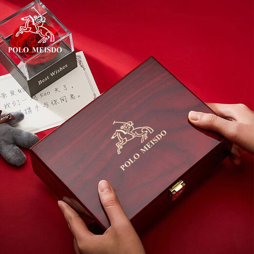 Paul Mesid Men's Wallet Men's Courte en 2025 NOUVEAU CADEAU D'ANNIVERSANT HEULLET HEUVERNE DE LUXE POUR PATE ET MARI 2313-1 [Boîte en bois rouge haut de gamme]