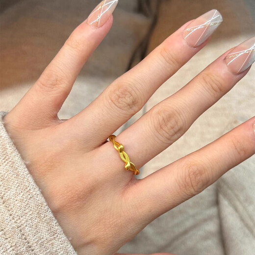 Oein year of snake zodiac year gold twin snake ring gold single ring ring female Valentine's Day birthday gift for girlfriend and wife twin snake ring opening adjustable