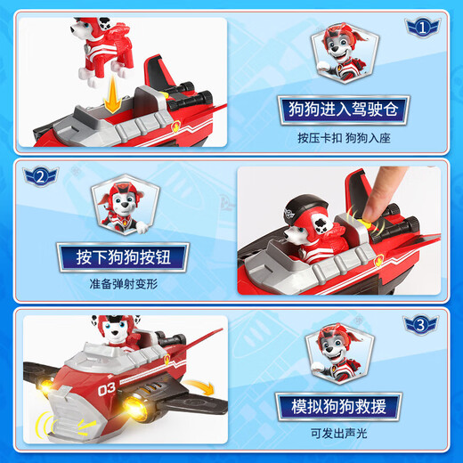 
The Wangwang team made great contributions (PAW PATROL) made great contributions (PAW PATROL) made great contributions High-altitude jet aircraft air rescue vehicle series Aqitian The Wangwang team transformed rescue jet 16797