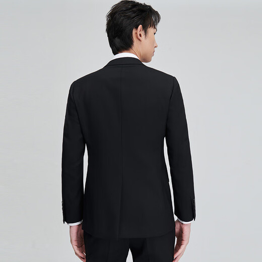 SAINT ANGELO business suit men's formal straight easy-care wool suit KEBB251021U black 48A