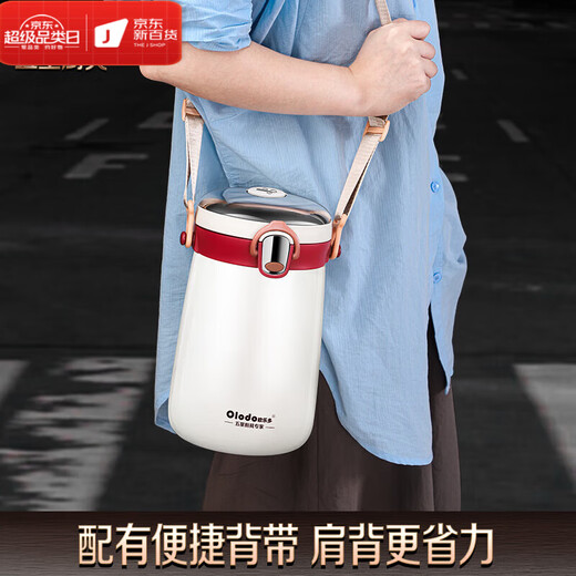 Voslo Germany imported quality 316 stainless steel insulated lunch box food-grade bucket for office workers portable large capacity extra long steel color four compartments free thermal bag 316 3.0L can be smoldering