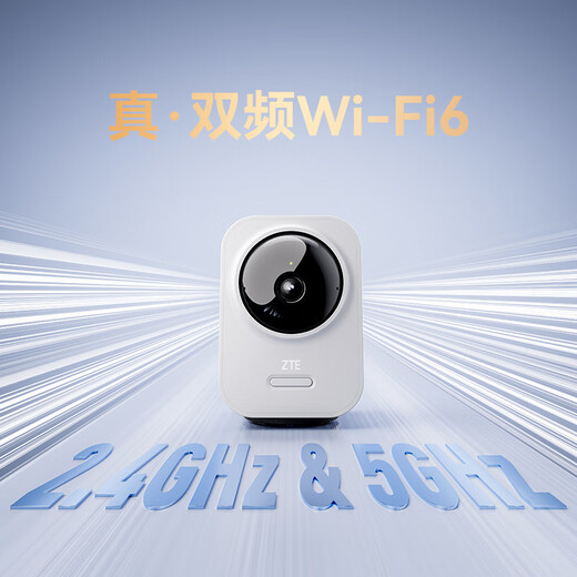 中兴（ZTE）小兴看看SC50云台版500万像素3K 超微光全彩 AI人形侦测手机查看双频家用摄像头监控 灰色64G