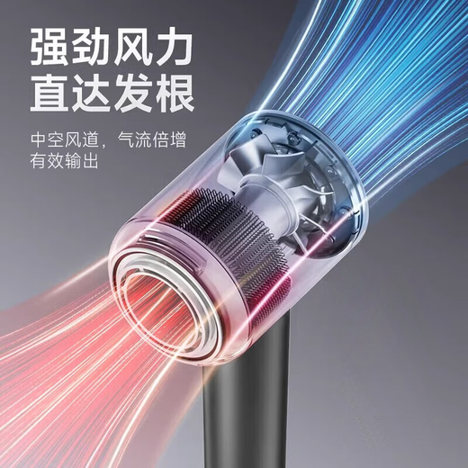 Syouran hair dryer home silent enjoyment bass negative ion high power non-damaging hair dryer hair dryer high-speed leafless hair dryer Huaqiangbei 520 Valentine's Day gift for girlfriend Knight Gray comes with stand + air nozzle Billion-level negative ion / constant temperature hair care