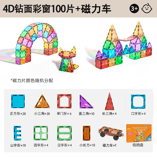 尚韵彩窗磁力片积木宝宝儿童玩具1-3-6岁益智磁力棒男孩女孩生日礼物