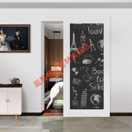 Meikejie Customized Ghost Door Trackless Sliding Door Barn Door Sliding Door Bedroom Kitchen Door Bathroom Folding Partition Door Ghost Solid Wood Door Customized/First Square Meter Price