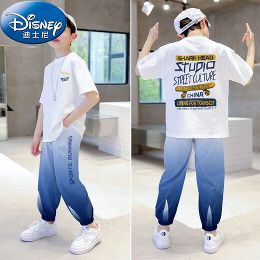 Disney (Disney) Boys Suit Silk Suip Summer 2025 Nouveau costume pour enfants Sports Big à manches à manches courtes Big Child