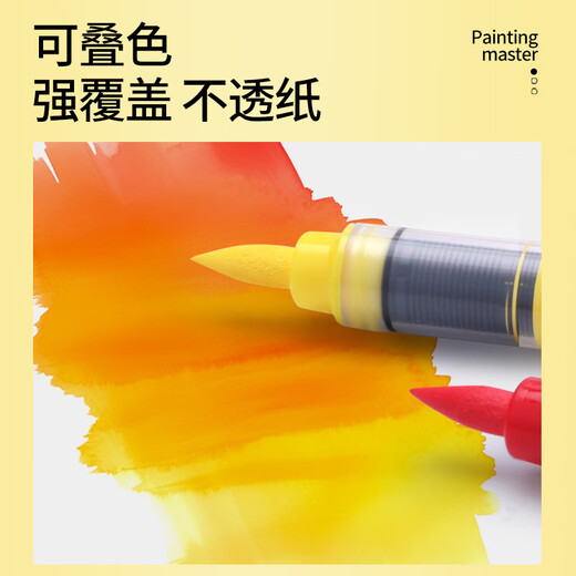 掌握掌握直液式软头丙烯马克笔单支补色单色学生美术绘图水彩笔涂鸦笔 R691