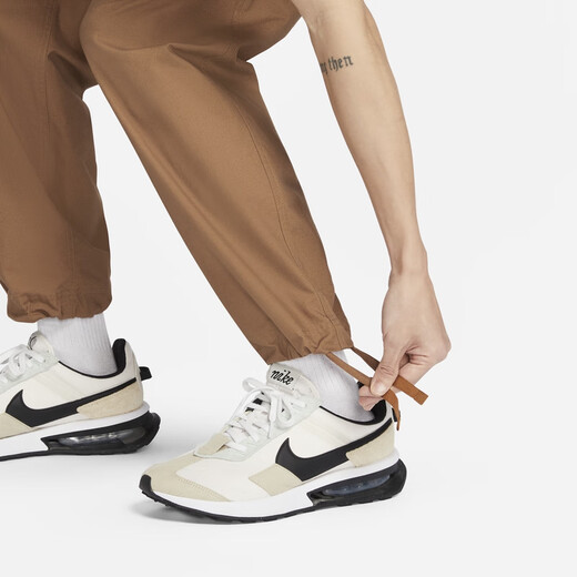 耐克（NIKE）官方男子长裤秋季运动裤纯棉梭织宽松休闲轻便舒适FN3097 281浅英国褐/浅英国褐 L