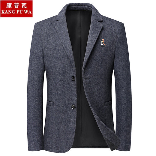 NJSKAKW suit men's middle-aged and young men's small suit tops for spring and autumn suit casual jacket slim fit plaid single thin 866 houndstooth-khaki M 170/88A Recommended 80-110Jin [Jin equals 0.5 kg]