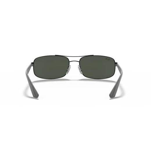 雷朋（RayBan）经典款G15绿灰渐变方形男女通用防蓝光偏光太阳镜 RB3527 Black_Green Solid Color L