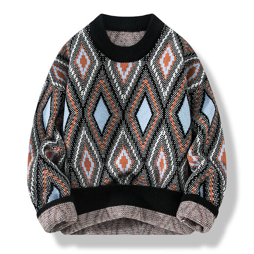 Fhhuabd Round Neck Pullover Herbst- und Winterweite Tops Trendy Brand Dicke gestrickte Pullover Unterwäsche Styling gut aussehendes lässiges Basishemd 9207 Weiß [Hinzufügen] Dicker Stil 2xl [160-180jin [Jin entspricht ca. 0,5 kg]]]