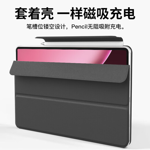 rurihai适用oppo pad4pro保护壳13.2英寸磁吸分离可拆一加平板2pro保护套pad双面夹亚克力硬壳带笔槽 【深空灰】磁吸可拆分-赠防摔内胆-赠钢化膜 oppopad4pro/一加平板2pro