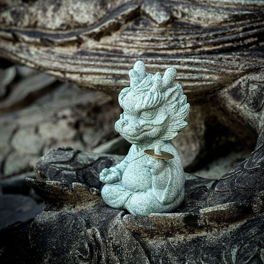 Lucky Dragon Tea Pet Decoration Color Changing High-End Green Sandstone Tea Table Tea Table Tea Set Feng Shui Decoration Crafts Master Shenlong One Finger Makes Money