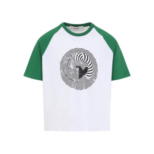 Camiseta de manga corta de cuello de algodón puro de algodón de algodón puro de Golden Goose