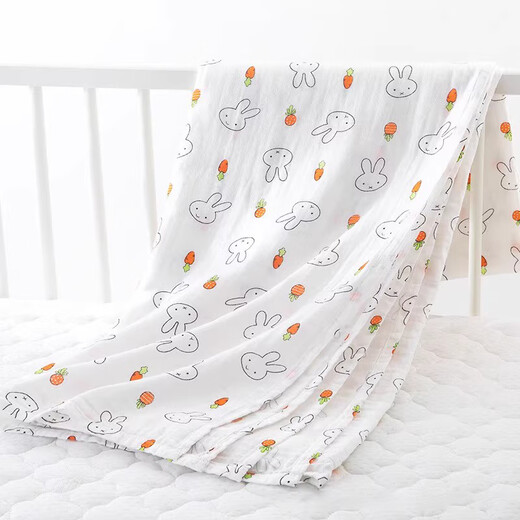 Wenzhi pure cotton gauze thin newborn delivery room wrap summer baby bath towel baby soft blanket wrap sheet little yellow chicken double layer 110x110