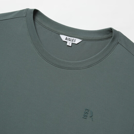 Aigle [neues Produkt im Frühjahr und Sommer] Aigao T-Shirt Schnell trockener Top Hygroscopic Cooltouch Cool Short Sleeve Herren Aloe Vera Green Bi724 XL (185/100a)