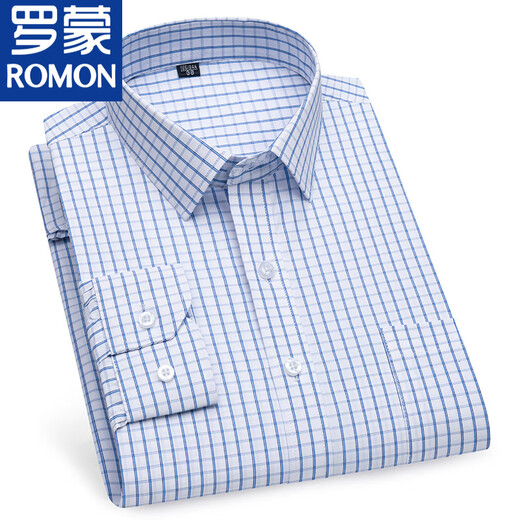 罗蒙（ROMON）罗蒙短袖白色衬衫男士商务正装夏薄款透气工装春夏短袖休闲工作服 6627 38