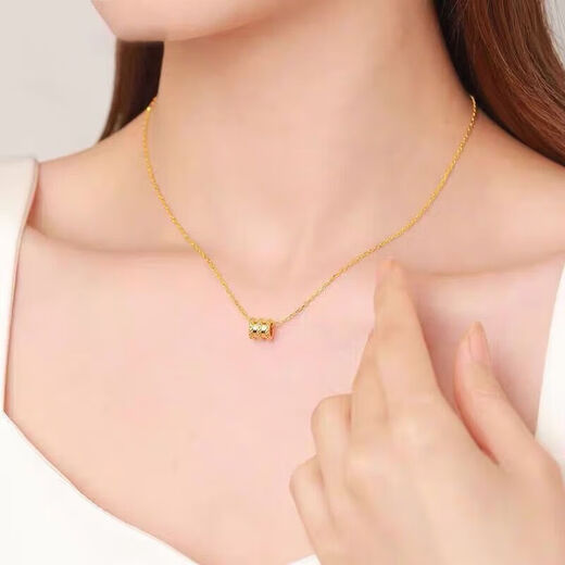 NXO pure gold 999 accessories gold small waist pendant 999 pure gold small waist hand-knitted diy small accessories light luxury 0.02g small waist--single accessory