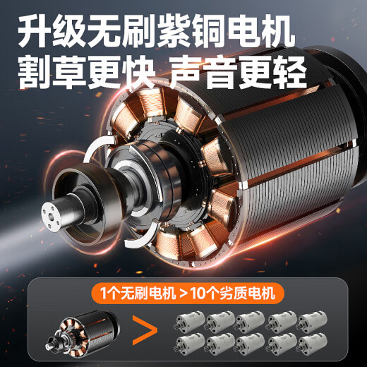 何健弓小型割草机家用电动手持多功能锄草刀草坪修剪器锂电剪草除草神器 无刷修剪王1098TV 一电续航2.0