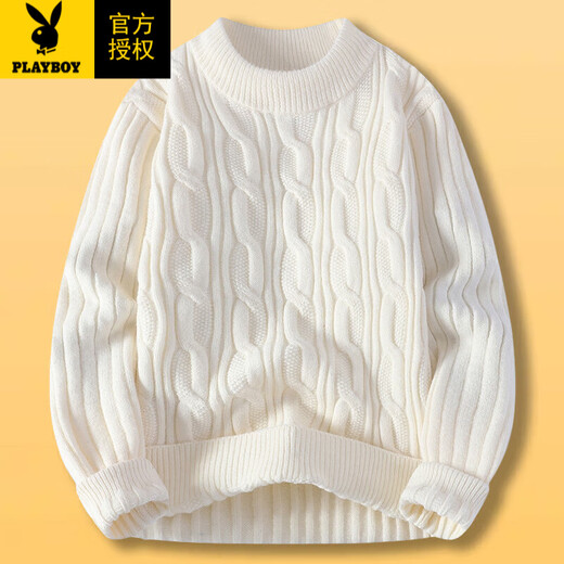 Playboy (Playboy) Halbschildkragenpullover roter Pullover Herren Zodiac Year Herbst und Winter Twist Dicker Pullover Herren-Trendy Lazy Style Sweater 10721/YHL-9230 Red L