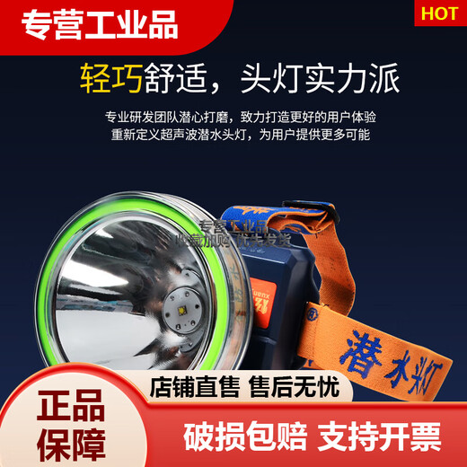 
Xuanyouxiong's bright eyes LED diving special head-mounted night fishing outdoor lithium battery ultrasonic agricultural headlights Big model 829 random color (188W) white light