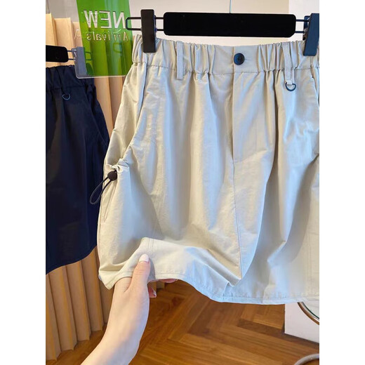 Trumpchi Vadern Korean version summer fat mm plus size 300 Jin [Jin equals 0.5 kg] design touching tooling retro skirt short skirt women loose high waist black R831 XL 120-150 Jin [Jin equals 0.5 kg]