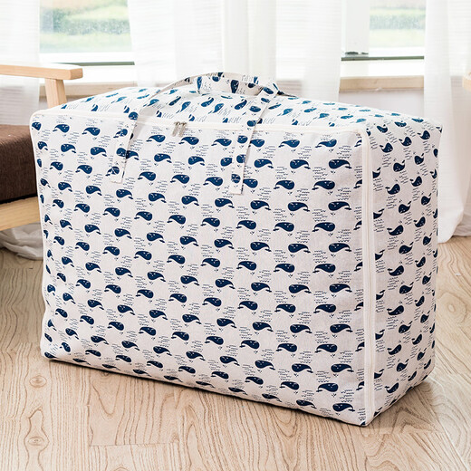 Cotton batting storage bag, cotton and linen quilt bag, quilt bag, quilt storage bag, solid color model - gray, extra large (it is recommended to take this size for quilts)