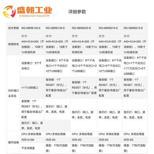 锐捷睿易RG-NBR6120-E 6135 6125 6205 6215 6210-E V2网关路由 RG-NBR6120-E(带机200) 全新未