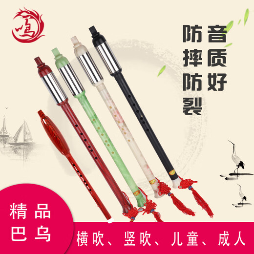 宏艺凤鸣（HongYiFengMing）巴乌 竖吹 初学入门 横吹 儿童巴乌厂家直销巴乌乐器单管 仿玉横吹巴乌G调