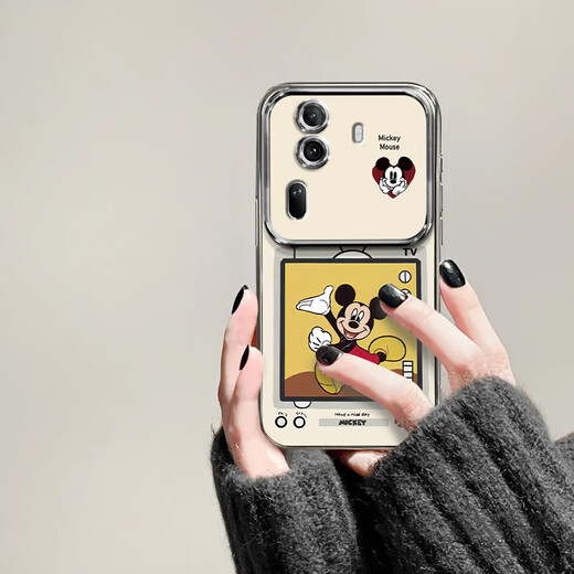 Leishengku applique l'opporeno11pro pire du téléphone mobile cartoon mickey minnie 8 silicone 7 mignon 65 Oppore0pro + cas de protection Reno9pro + couverture complète anti-automne Ren Silver-SBH15664 Minnie + C248 Oppore1