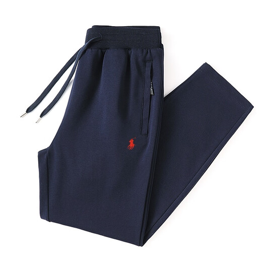 POLO SPORT American Ralph Lauren 2025 Spring New Horse Logo Embroidered Pure Cotton Loose Casual Pants Large Size Trousers Navy/Straight L